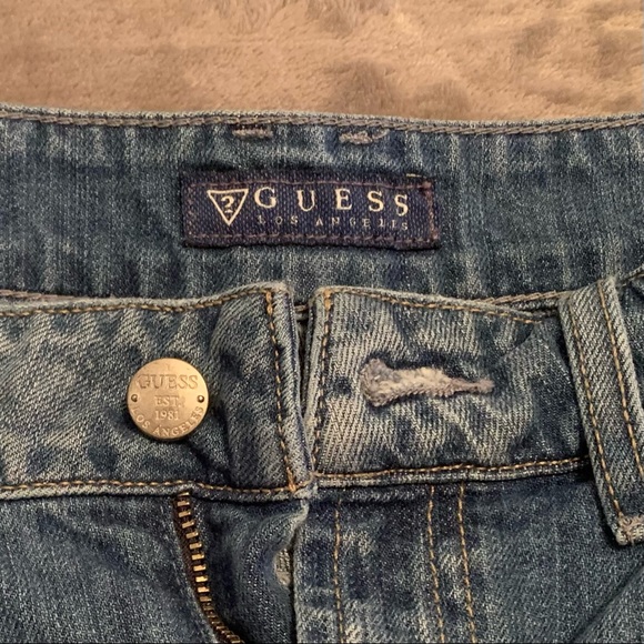 Guess Denim Distressed Shorts - Picture 4 of 13